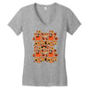 pumpkin pattern Women's V-Neck T-Shirt