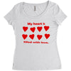 my heart is filled with love Women's Triblend Scoop T-shirt