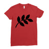 daun hitam Ladies Fitted T-Shirt