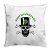 happy saint patrick day skull Throw Pillow