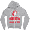 american by birth redhead by the grace of god Zipper Hoodie