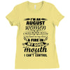 I Am An August Women Ladies Fitted T-Shirt