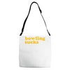 bowling sucks Adjustable Strap Totes