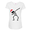 skeleton dabbing christmas Maternity Scoop Neck T-shirt