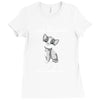 all i care about are cats and like 3 people Ladies Fitted T-Shirt