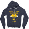 Gold Is The New Pink Fight Like A Kid! Zipper Hoodie