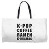 k pop coffee ramen k dramas Weekender Totes