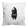 Black Bear Metal Throw Pillow