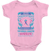 Never Underestimate the Strength of a Thyroid Cancer Warrior Baby Bodysuit
