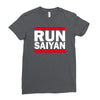 run saiyan Ladies Fitted T-Shirt