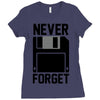 never forget floppy disk Ladies Fitted T-Shirt