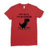 mom says Ladies Fitted T-Shirt