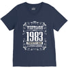 vintage made in 1983 perfectly aged a living legend V-Neck Tee
