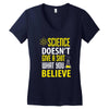 science doesn't give a sht Women's V-Neck T-Shirt
