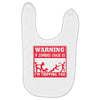 warning if zombies chase us i'm tripping you Baby Bibs