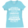 Super Cool Grandmother Of A Freaking Awesome Grandson Ladies Fitted T-Shirt