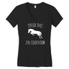 j'peux pas j'ai &eacute;quitation blc Women's V-Neck T-Shirt