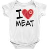 i love meat Baby Bodysuit