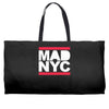 mad nyc new york city run fashion baseball jersey Weekender Totes