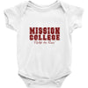 mission college maroon Baby Onesie