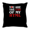 i love css  you are the css of my html heart heart Throw Pillow