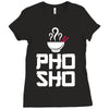 pho sho foodie asian food humor chopsticks funny Ladies Fitted T-Shirt