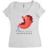 stomach cancer awareness Women's Triblend Scoop T-shirt