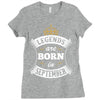 Legends Are Born In September Ladies Fitted T-Shirt