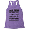 all men are created equal october Racerback Tank