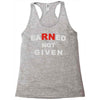 rn earned not given Racerback Tank