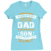 Super Cool Dad Of A Freaking Awesome Son Ladies Fitted T-Shirt