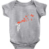 banksy headshot butterfly Baby Onesie