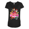 paw patrol birthday girl grandma Maternity Scoop Neck T-shirt