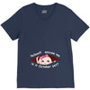 October Peeking Out Asian Baby Girl V-Neck Tee