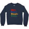 Hit Run Steal  Slide Crewneck Sweatshirt