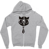 grumpy hipster cat Zipper Hoodie