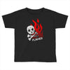 skull &amp; flames Toddler T-shirt