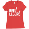 reel legend funny lure father's day country fishing bass humor Ladies Fitted T-Shirt