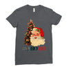 vintage santa christmas Ladies Fitted T-Shirt