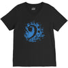 bass clef in blue V-Neck Tee