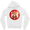 route 66 sign distressed, ideal birthday gift or present Zipper Hoodie