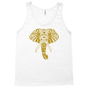 tribal print elephant geometric gold animals cool Tank Top