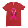 breast cancer pink ribbon Ladies Fitted T-Shirt