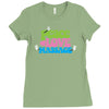 peace, love, massage Ladies Fitted T-Shirt