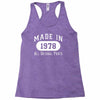 40th birthday gifts made 1978 all original parts Racerback Tank
