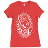 praying hands cross mary rock band baseball jersey Ladies Fitted T-Shirt