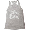 i'm happy Racerback Tank