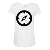 clock black Maternity Scoop Neck T-shirt