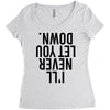 i'll never let you down Women's Triblend Scoop T-shirt