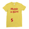 Muggle On Board Red Ladies Fitted T-Shirt